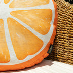 Almofada Linho Garden Redonda Formato de Laranja 43x43cm