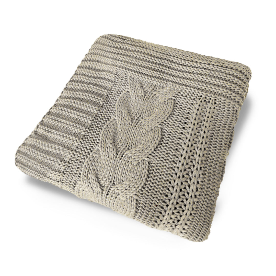 Manta Tricot Natural 90x180 cm - Trançada