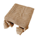 Manta Tricot Castor 90x180 cm com Tassel - Trançada