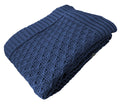 Manta Tricot Azul jeans  90x180 cm - Colméia