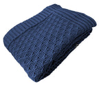 Manta Tricot Azul jeans  90x180 cm - Colméia