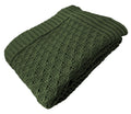 Manta Tricot Verde Militar 90x180 cm - Colméia