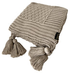 Manta Tricot Natural 90x180 cm com Tassel - Colméia