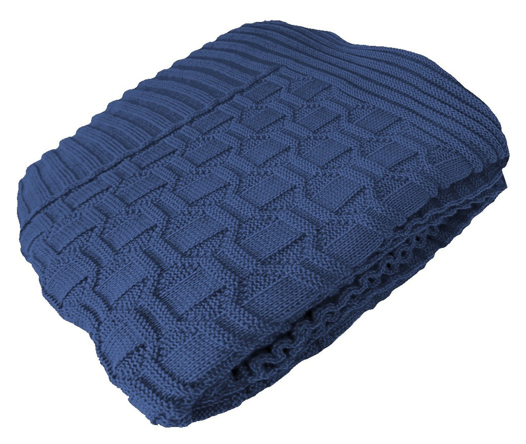 Manta Tricot Azul jeans 90x180 cm - Diamond