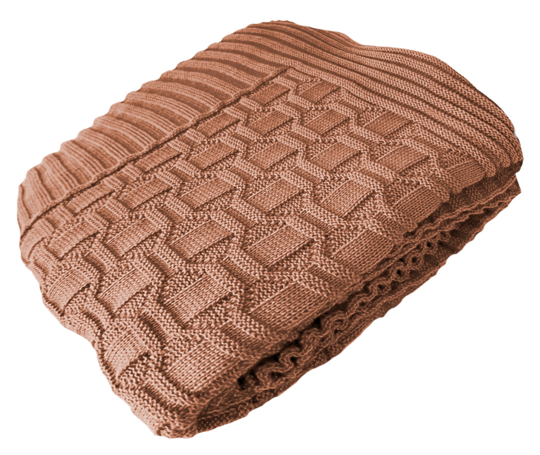 Manta Tricot Rosê 90x180 cm - Diamond