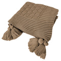 Manta Tricot Castor  90x180 cm com Tassel -Diamond