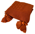 Manta Tricot Terracota  90x180 cm com Tassel -Diamond