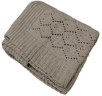 Manta Tricot Fendi Bege 90x180 cm - Pavone