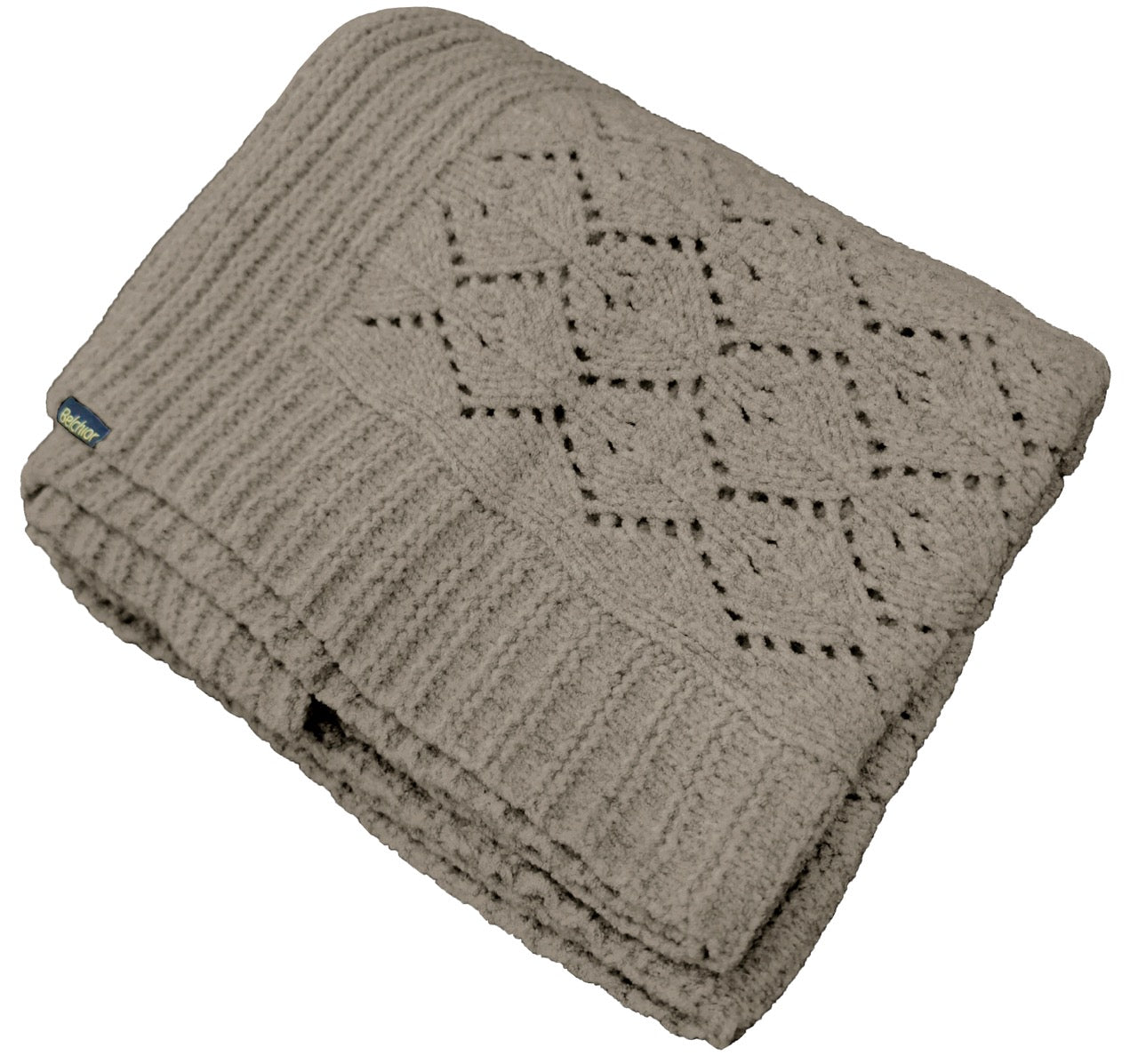 Manta Tricot Fendi Bege 90x180 cm - Pavone