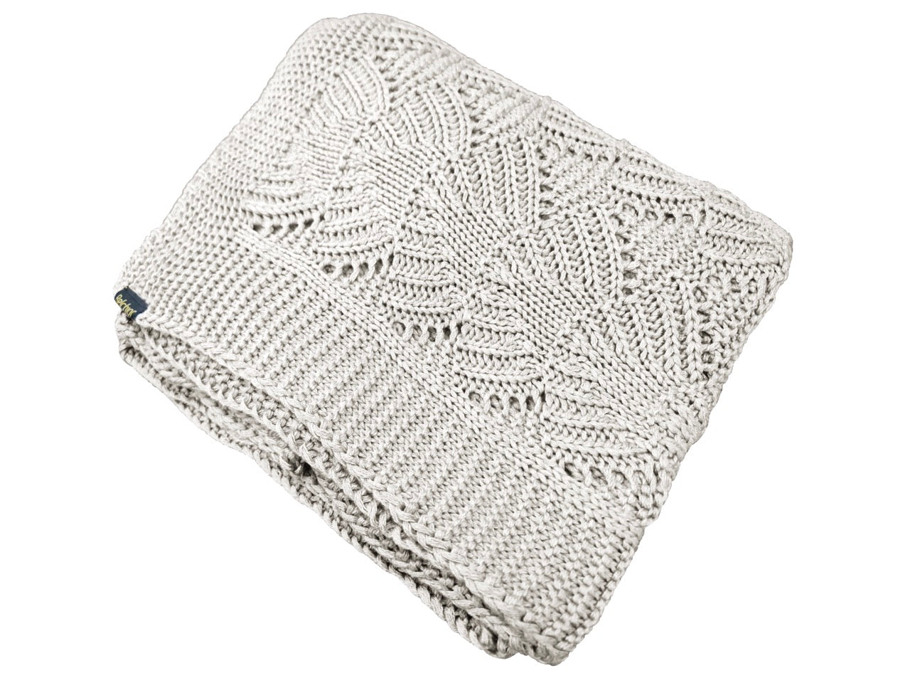 Manta Tricot Linho Bege 90x180 cm - Coquile