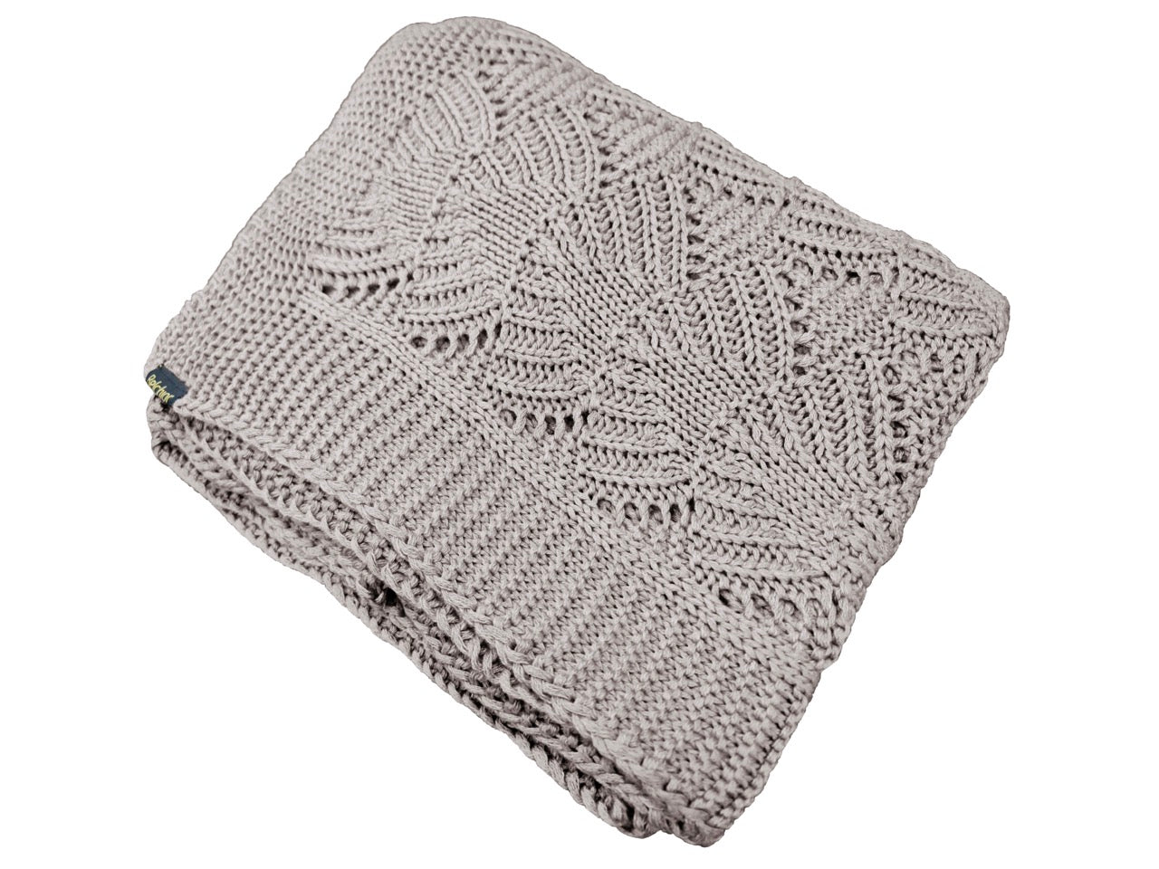 Manta Tricot Bege Capuccino 90x180 cm - Coquile