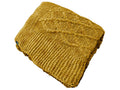 Manta Tricot Amarelo Mostarda 90x180 cm - Aran