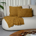 Manta Tricot Amarelo Mostarda 90x180 cm - Aran