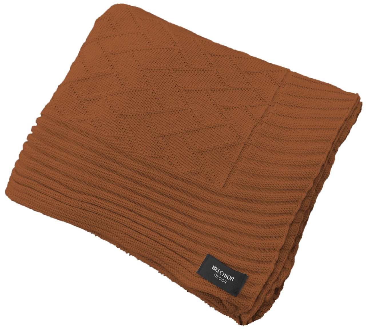 Manta Tricot Terracota 90x180 cm - Link