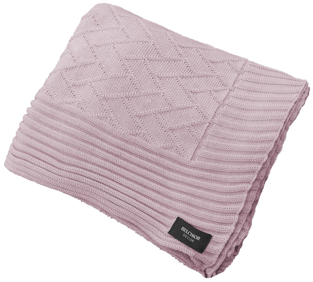 Manta Tricot Rosê 90x180 cm - Link