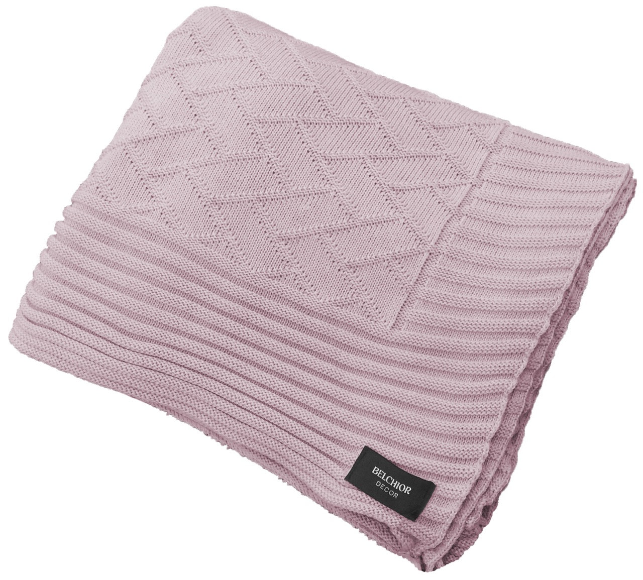 Manta Tricot Rosê 90x180 cm - Link