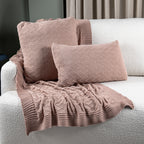 Manta Tricot Rosê 90x180 cm - Link