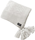 Manta Tricot Natural 90x180 cm com Tassel - Link
