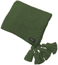 Manta Tricot Verde Militar 90x180 cm com Tassel - Link