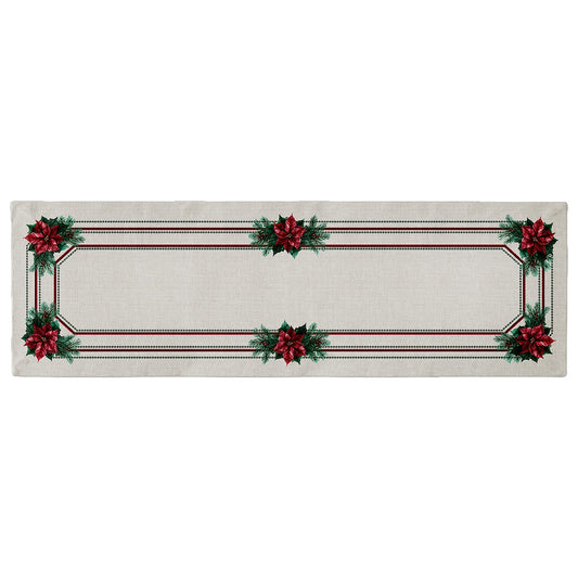 Caminho de Mesa Flor de Natal c/ Hidrorrepelência 42x141cm