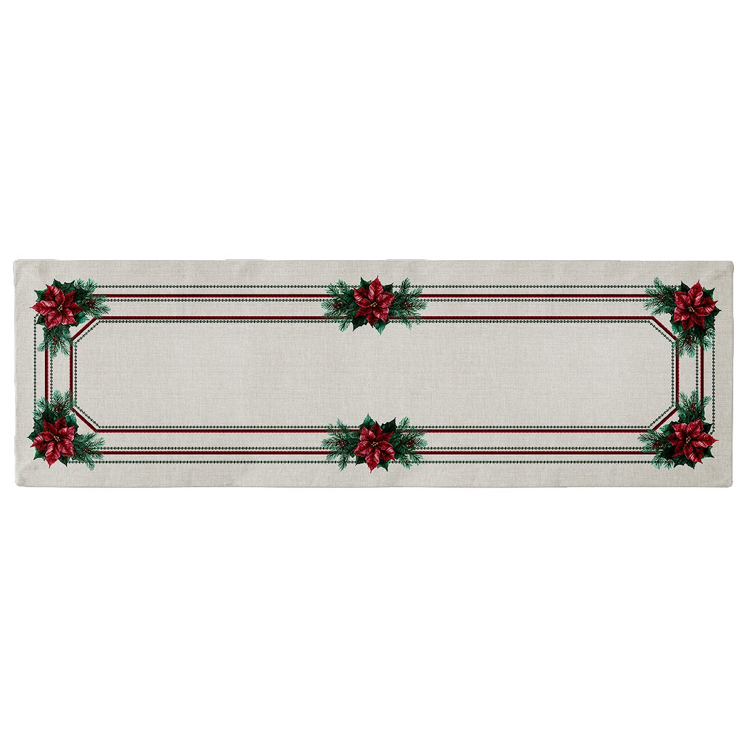 Caminho de Mesa Flor de Natal c/ Hidrorrepelência 42x141cm