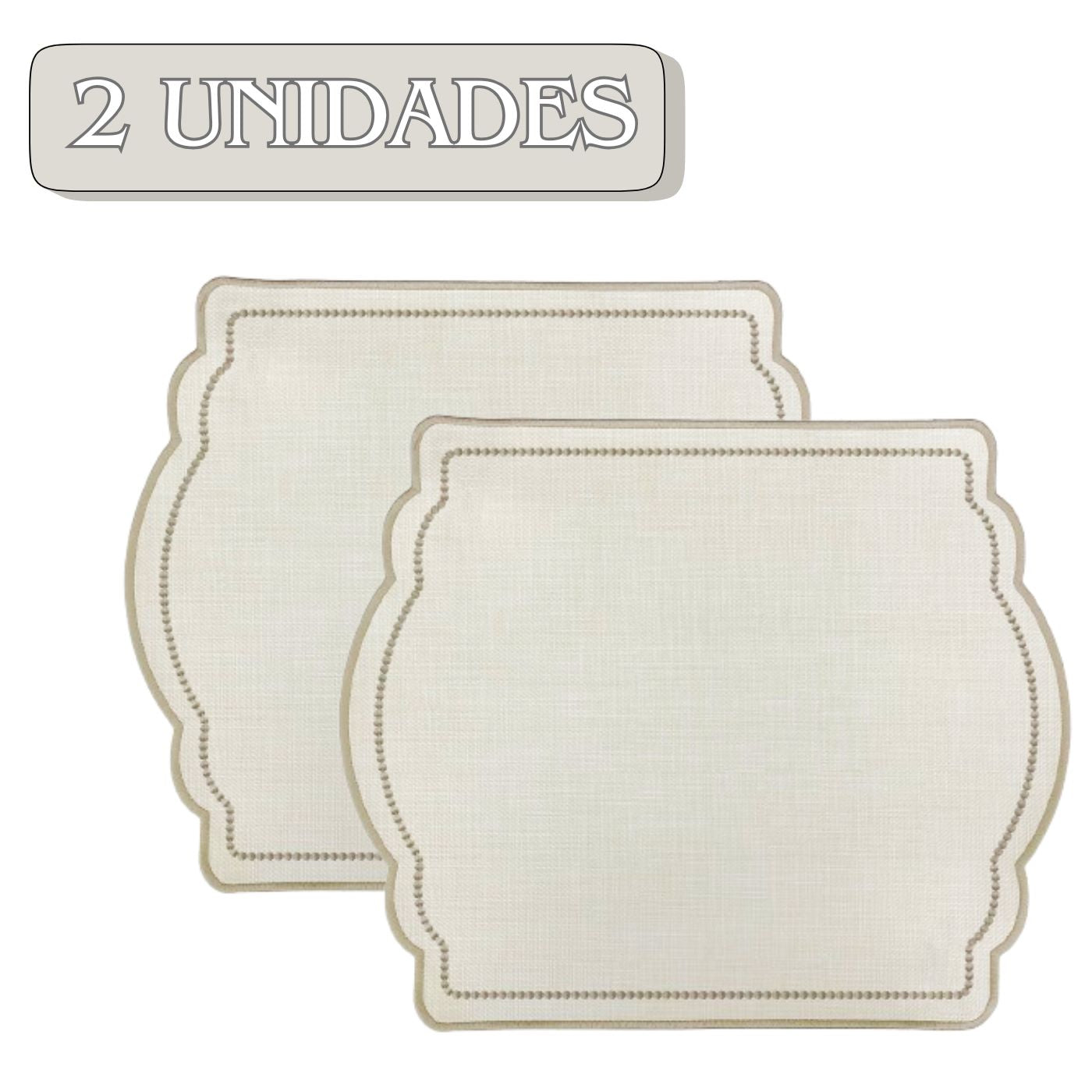 Kit 2 Lugar Americano Bordado Clássico 44x38 - Impermeável