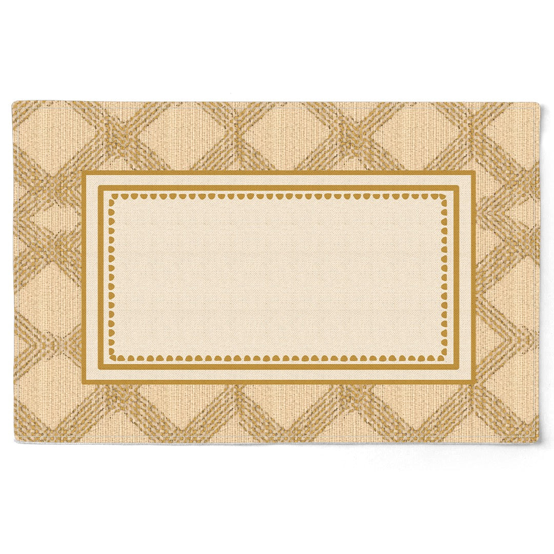 Kit 2 Jogo Americano Rustic Ambar c/ Hidrorrepelência 48x31