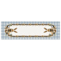 Caminho de Mesa Coelho Páscoa Xadrez Azul 43x141cm