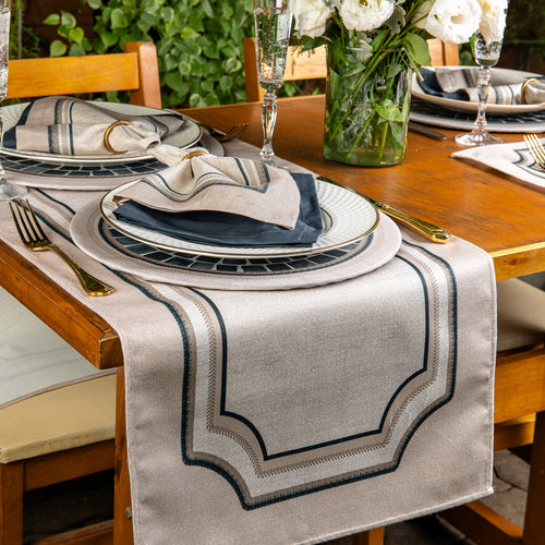 Caminho de Mesa Azurite Off White c/ Hidrorrepelência 43x141cm