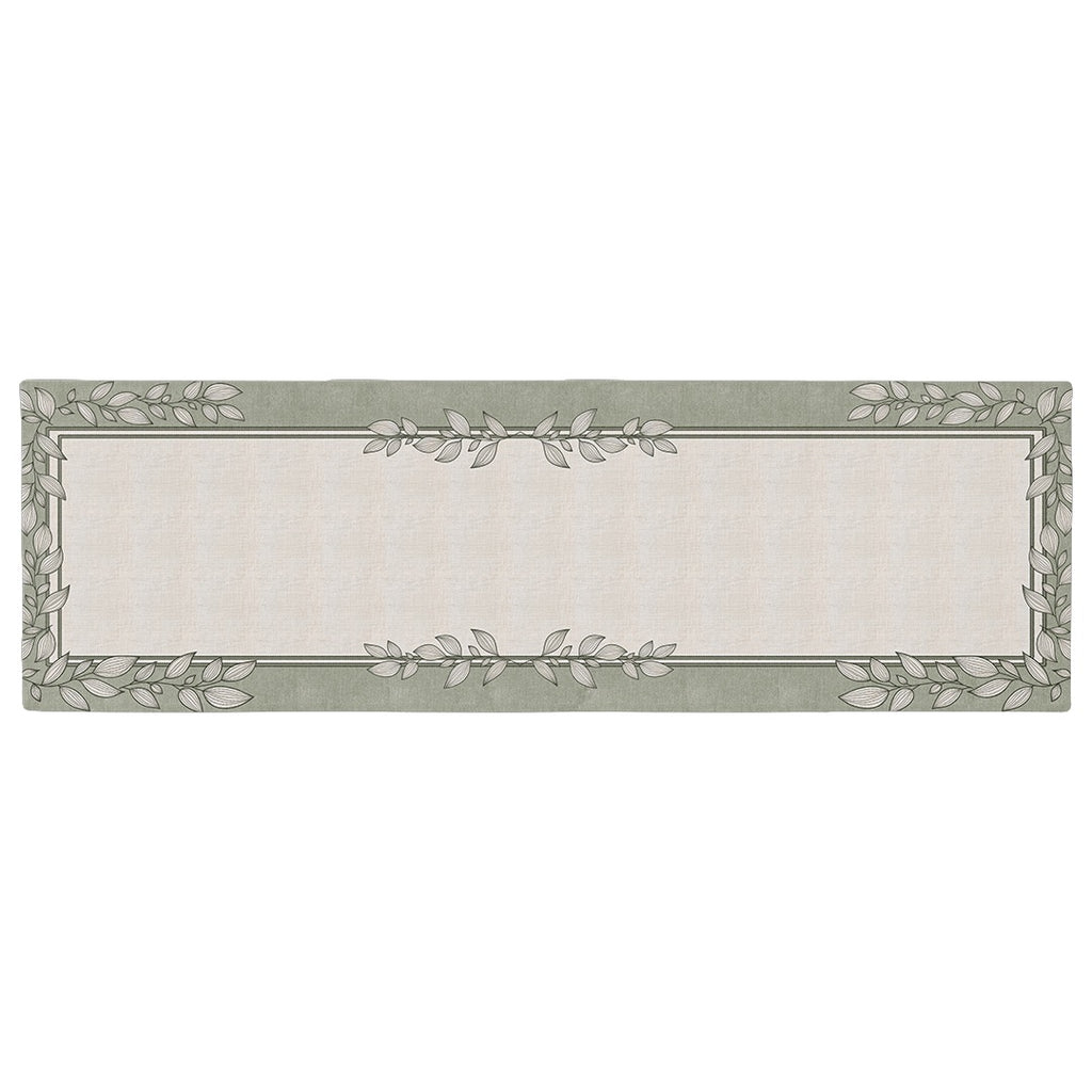 Caminho de Mesa Folhas Verdes c/ Hidrorrepelência 43x141cm