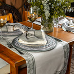 Caminho de Mesa Folhas Verdes c/ Hidrorrepelência 43x141cm