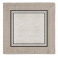 Kit 2 Guardanapos Linho Azurite  Off White 40x40 + 2 Argolas
