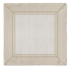 Kit 2 Guardanapos Linho Dunas Ikat Bege 40x40 + 2 Argolas