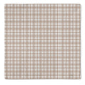 Kit 2 Guardanapos Linho Xadrez Bege 40x40 + 2 Argolas