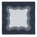 Kit 2 Guardanapos Linho Blue Waves 40x40 + 2 Argolas