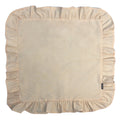 Kit 2 Guardanapos Liso Salmão com Babado 43x43 + 2 Argolas