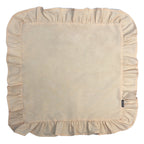 Kit 2 Guardanapos Liso Salmão com Babado 43x43 + 2 Argolas