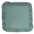 Kit 2 Guardanapos Liso Verde com Babado 43x43 + 2 Argolas