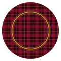 Kit 2 Capas para Sousplat Xadrez Vermelho Natal 35x35cm
