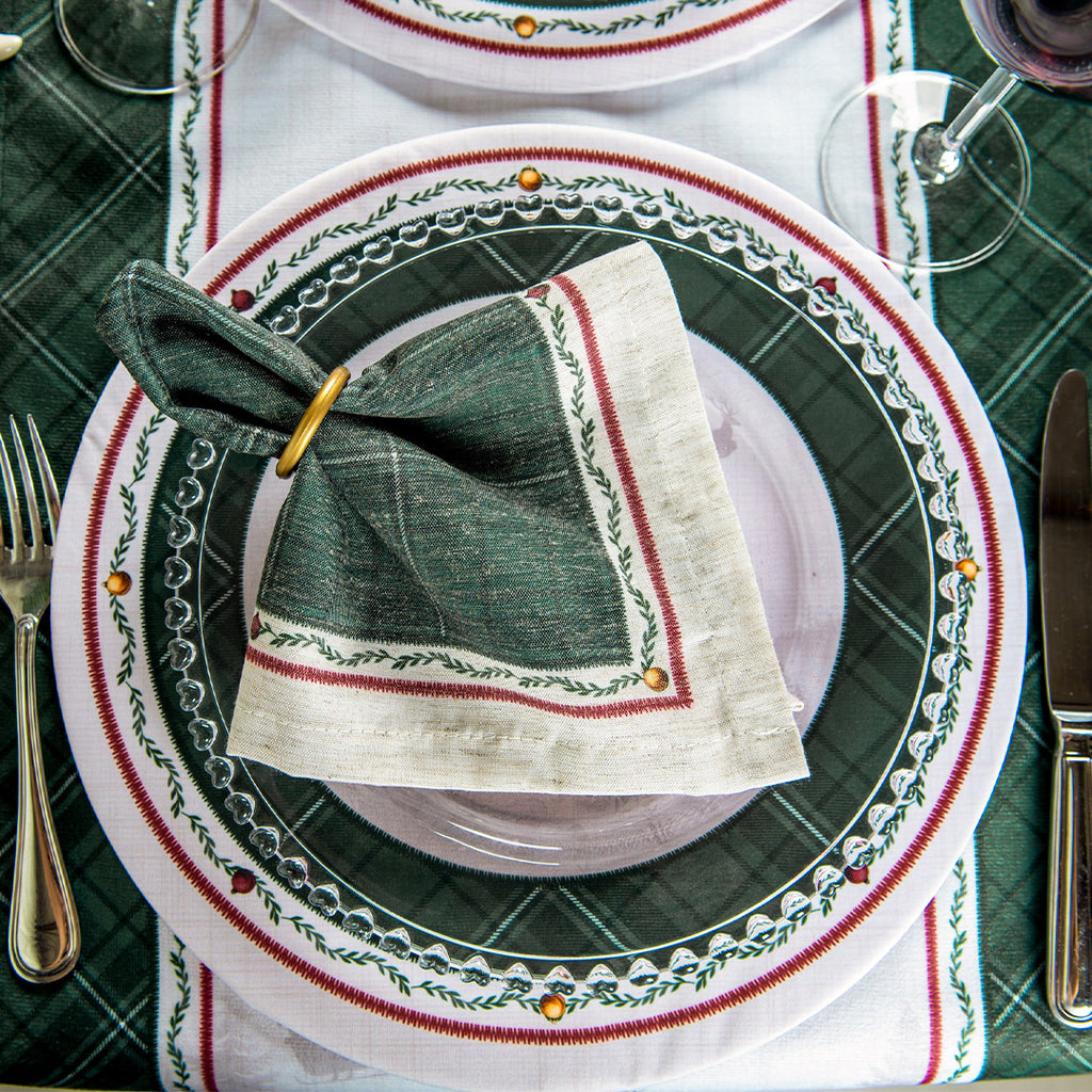 Kit 2 Capas para Sousplat Papai Noel 35x35cm