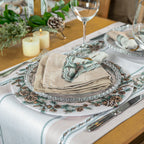 Kit 2 Capas para Sousplat Pinhas Natalinas 35x35cm