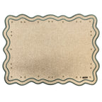 Lugar Americano Bordado Verde 44x38 - Concept Naia Poá Impermeável