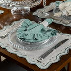 Lugar Americano Bordado Verde 44x38 - Concept Naia Poá Impermeável