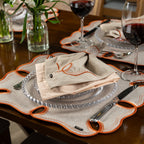 Lugar Americano Bordado Laranja 44x38 - Concept Ondina Impermeável