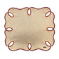 Kit 2 Lugar Americano Bordado Bordô 44x38 - Concept Ondina Impermeável