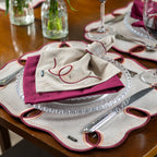 Lugar Americano Bordado Bordô 44x38 - Concept Ondina Impermeável