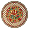 Kit 2 Capas Para Sousplat São João Xadrez com Rosas 35x35cm