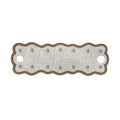Porta Guardanapo Bordado Naia Poá Taupe 4,8cm x 14,5cm