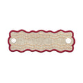 Kit 2 Porta Guardanapo Bordado Ondina Bordô 4,8cm x 14,5cm