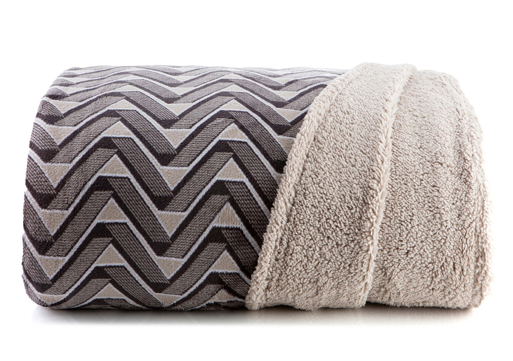Cobertor Casal Finlândia  Estampado com Sherpa 1,80x2,20m